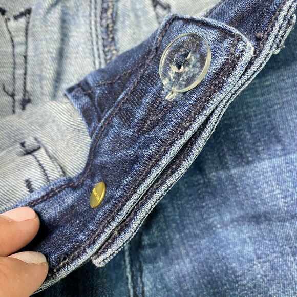 MCGUIRE DENIM | sz 24 Women's Medium Wash Exposed Zipper Gotham Slim Jeans - Picture 7 of 11